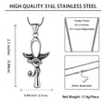 thumbnail image 6 of Jewmon Eye of Horus Ankh Cross Pendant Necklace for Men Ancient Egyptian Choker Chain Protection Jewelry, 6 of 8