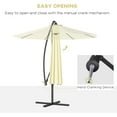 thumbnail image 4 of Outsunny Parasol de Patio de Luxe 10 Pieds, Parasol de Marché Extérieur, Beige, 4 of 10