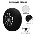 thumbnail image 2 of Susaid Christmas French Bulldog Print Tire Covers,Waterproof Anti-UV Snow Sun Rain Tire Covers for RV,Truck, SUV, Trailer, Camper-15 inch, 2 of 6