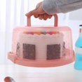 thumbnail image 3 of HAOAN Cake Box Round Cake Stand with Lid and Foldable Handle 10 Inch Portable Cake Container Cake Ornaments  Suitable for Storage Birthday Cakes Cupcakes Nuts Fruits, 3 of 8