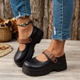 thumbnail image 2 of Rokment Women's Chunky Platform Slip on Mary Jane with Adjustable Back Strap 2026 Casual Height Increasing Barefoot Slip on Water Sandals Dress Clogs Black Size 6, 2 of 5