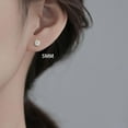 thumbnail image 5 of Sterling Silver Round Simulated Diamond Stud Earrings for Women Teens Round CZ Stud Earrings Set Screw Back Small CZ Ear Stud Set 3 Pairs, 5 of 13