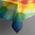thumbnail image 4 of Tie Dye Soft Petal Ring Pattern Rectangle Tablecloth 60"x120",Waterproof Polyester Rectangle Table Cloth, Wipeable Spillproof Polyester Tablecloth for Dining, Camping, Indoor and Outdoor, 4 of 6