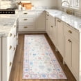 thumbnail image 5 of Lahome Decor Modern Oushak Bedroom Runner Rug, Boho Floral 2x6 Runners for Hallways 6ft, Non Slip Washable Soft Rug Kitchen, Ultra Thin Turkish Retro Carpet Runners for Bathroom Entryway,Pink, 5 of 9