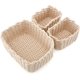 thumbnail image 2 of Cesta de almacenamiento de algodón, caja de almacenamiento, oficina Beige, baño, organizador de armario para habitación de niños, 3 uds., 2 of 5