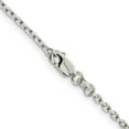 thumbnail image 3 of 925 Sterling Silver Cable Chain Styles Necklace 2 mm Beveled Oval 20 inch, 3 of 4