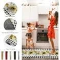 thumbnail image 6 of Kitchen Rugs Set of 2 Mats Watercolor Sunflower Flower Black Buffalo Check Plaid Vintage Summer Farm Decor for Floor Cushioned Rugs and Mats Non Skid Absorbant Runner Comfort Standing Mat, 6 of 6