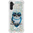 thumbnail image 2 of Slim Fit Phone Case for Samsung Galaxy A14,Crystal Bling Quicksand Effect TPU Bumper Case with Four Corners Anti-Drop Protection Cover for Samsung Galaxy A14 5G/4G,YBDT Owl, 2 of 12