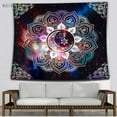 thumbnail image 2 of BadPiggies Psychedlic Mandala Print Tapestry Hippie Room Wall Hanging Art Tapestry Bedroom Dorm Living Room Decor (59"x51"), 2 of 8