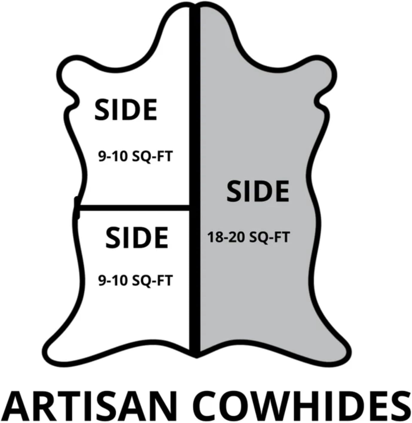 ArtisanCowhides Soft Natural Grain Cowhide Nappa Leather for Crafts – Black 20 Sq ft