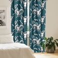 thumbnail image 2 of Ambesonne Astrology Curtains, Goat Skulls Vintage Art, Pair of 28"x95", Dark Seafoam Off White, 2 of 5