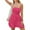 Bright pink, variant on Summer Women's Strapless Mini Dress Sleeveless Smocked A Lined Bubble Wedding Club Party Dress