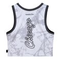 thumbnail image 3 of Women's Mitchell & Ness White Chicago Bulls Hardwood Classics Marble Cropped Tank Top, 3 of 3