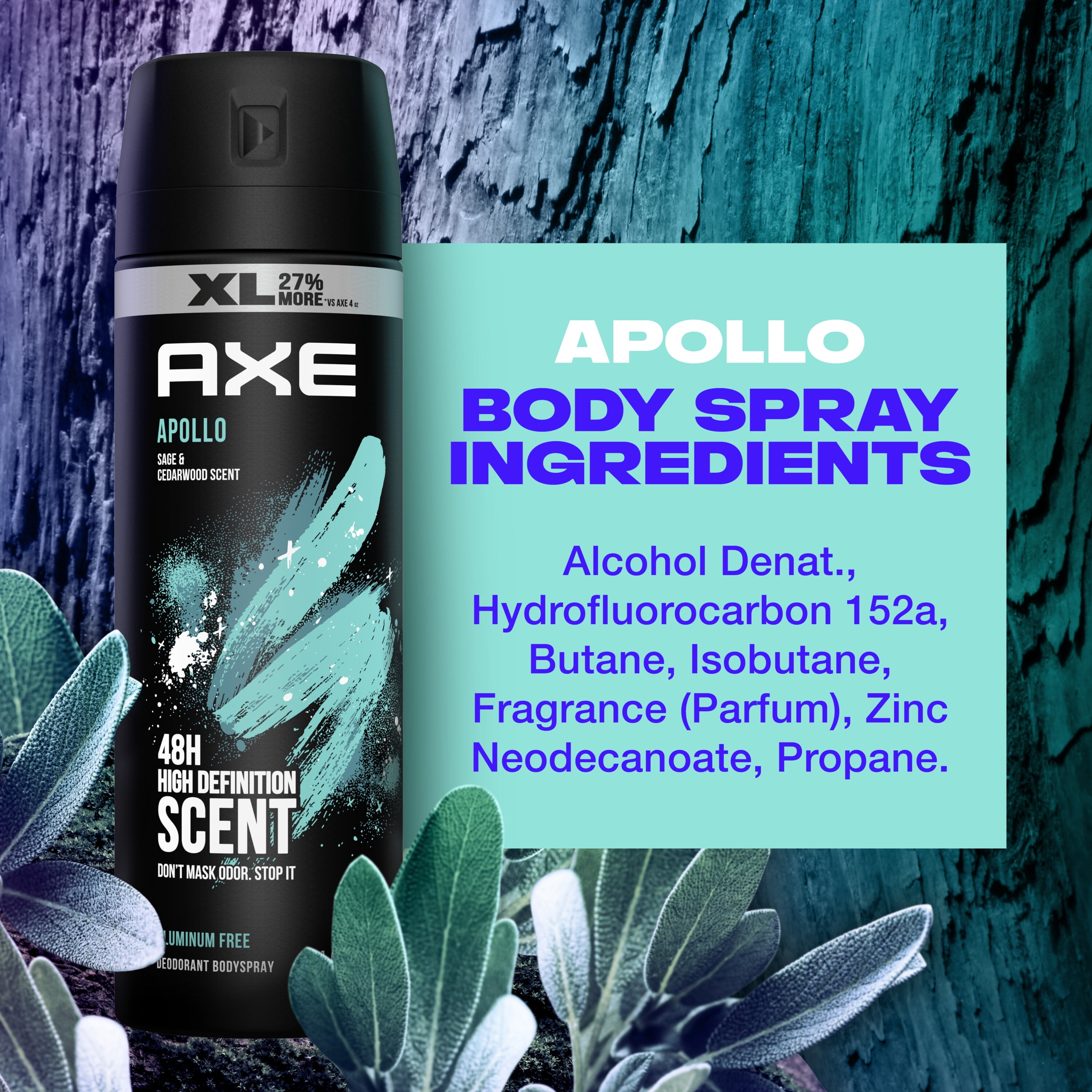AXE Apollo Deodorant Spray for Men Sage & Cedarwood, 5.1 oz