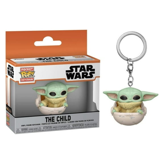 Funkoo Pocket Keychain Star Wars Mandalorian The Child in Pod Viny Figure Toy New In Box pop ！