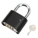 thumbnail image 3 of Candado negro grande con combinación de 4 dígitos, cerradura codificada con contraseña de seguridad con llave para camión Gate Depot, 3 of 5
