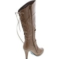 thumbnail image 5 of Top Moda Womens Page-65 Knee High Round Toe Lace-up Slouched High Heel Boots, 5 of 7