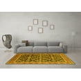 thumbnail image 3 of Ahgly Company Indoor Round Oriental Yellow Industrial Area Rugs, 7' Round, 3 of 4