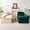 Green, variant on 120" Color Block Velvet Cozy Oversized Sofa Chair, Modern Single Sofa with Flexible Layout, Upholstered Recliner Sofa Chair with Sponge Support for Living Room, Pink+White