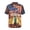 250 Years Freedom, variant on HELLHERO Men's Short Sleeve Button Up Shirt for Beach Vacation Trips, Comfortable Breathable Men's Short Sleeve Shirt, Horse & Red Roses