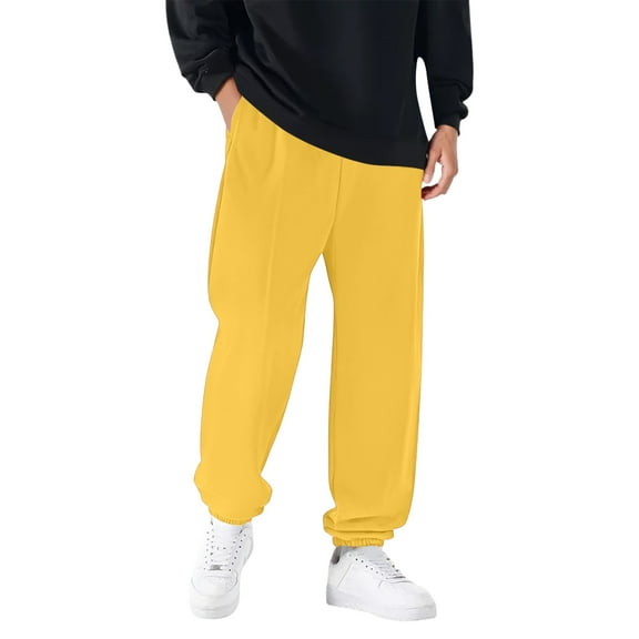 Men Sweatpants Joggers for Men Men's Casual Pants Elastic Joggers Comfortable Pants Soft Warm Winter Trousers Relaxed Fit Outdoor Sports Sweatpants