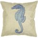 thumbnail image 2 of Juego de 4 fundas de cojín de lino duraderas con diseño de caballito de mar, coral, estrella de mar y algas, estilo náutico, para cafetería, casa, decoración de verano, color azul, 45 x 45 cm, 2 of 5