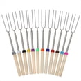 thumbnail image 1 of Varilla Retráctil de Acero Inoxidable para Asar Camping Essentials Brochetas de Cordero de Acero Inoxidable Manejar de Madera Retráctil, 1 of 5