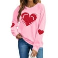 thumbnail image 2 of BEFOKA Long Sleeve Shirts For Women Valentine's Day Crewneck Sweatshirt Love Heart Printed Blouses For Women Dressy Casual Going Out Top Pullover Sweatshirt Holiday Graphic Tops & T-Shirts, 2 of 9