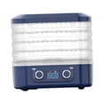 thumbnail image 4 of Secador de alimentos eléctrico, máquina de frutas secas, 5 capas, máquina secadora de carne seca, Control de temperatura ajustable para carnes de res , azul mayimx máquina seca, 4 of 9