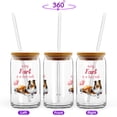 thumbnail image 2 of Every Fart is Love Note Shetland Sheepdog Guilty Face Happy Valentine's 16oz Glass Cup Mug Sheltie Dog Lover Gifts Glass Can with Bamboo Lid and Straw - 01016, 2 of 5