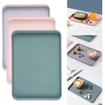 thumbnail image 4 of Ceramic Rectangular Serving Tray Anti-Slip Food Plate(Green,Small), 4 of 5