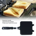 thumbnail image 3 of Double Sided Sandwich Maker, Black - Ergonomic Handle, 15 cm, 3 of 8