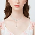 thumbnail image 3 of Collier pour Femmes Ajustable Simple Feuilles Fausse Perle Pendentif Collier, 3 of 6