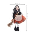thumbnail image 2 of Diceymbol Halloween Standing Fabric Witch Doll Spooky Decor for Patio Yard Home Halloween Home Decorations 7 Inch, 2 of 7