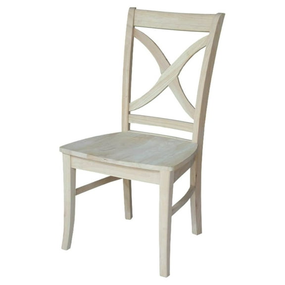 Set of Two Vineyard Curved X Back Chairs