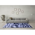 thumbnail image 3 of Ahgly Company Indoor Rectangle Abstract Blue Modern Area Rugs, 2' x 5', 3 of 4