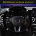 thumbnail image 4 of CARTTOU Fashion Plush Rhinestone Steering Wheel Covers Universal Car Decoration Vehicle Ornament, 4 of 7