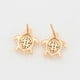 thumbnail image 5 of Aretes Broquel Tortuga Con Cristales Swarovski Oro 14K Lam dorado Unitalla, 5 of 6