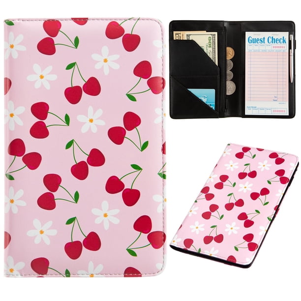 Libro de servidores ANNAMISSI de piel de microfibra rosa de 20 x 13 cm con cremallera