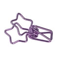 thumbnail image 3 of Small Binder Clips, Star Shape Strong Clamping Force Cute Cartoon Sturdy Metal Paper Binder Clips  For Account For Tickets For Student Purple,Rose Gold, 3 of 8