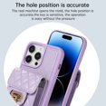 thumbnail image 2 of ELEHOLD for iPhone 11 Pro Wallet Case with Card Holder, PU Leather Shockproof Crossbody Case with Metal Snap Adjustable Strap Lanyard Compatible with iPhone 11 Pro,Purple, 2 of 7