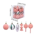 thumbnail image 3 of 30 Piece Flocked Christmas Ornaments Balls Christmas Decoration Set Multiple Styles Of Christmas Tree Decorations, 3 of 9