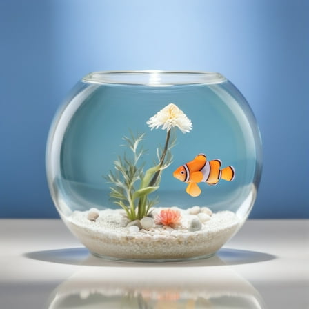 LOLIPPYY 2Pcs Orange Silicone Floating Clownfish Fish Tank Decoration Realistic Aquarium Ornament