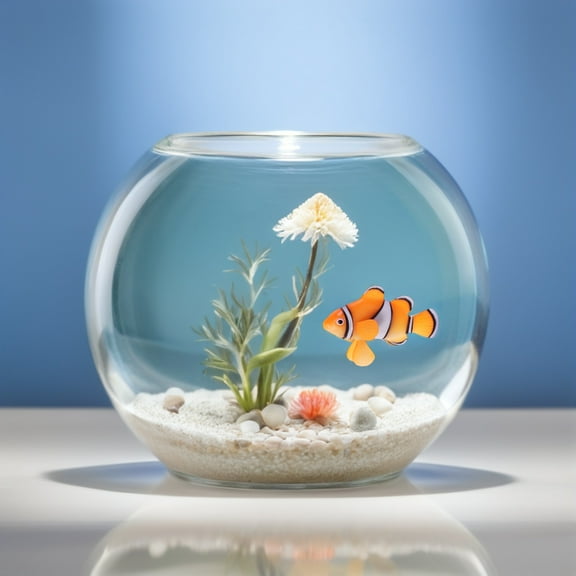 LOLIPPYY 2Pcs Orange Silicone Floating Clownfish Fish Tank Decoration Realistic Aquarium Ornament