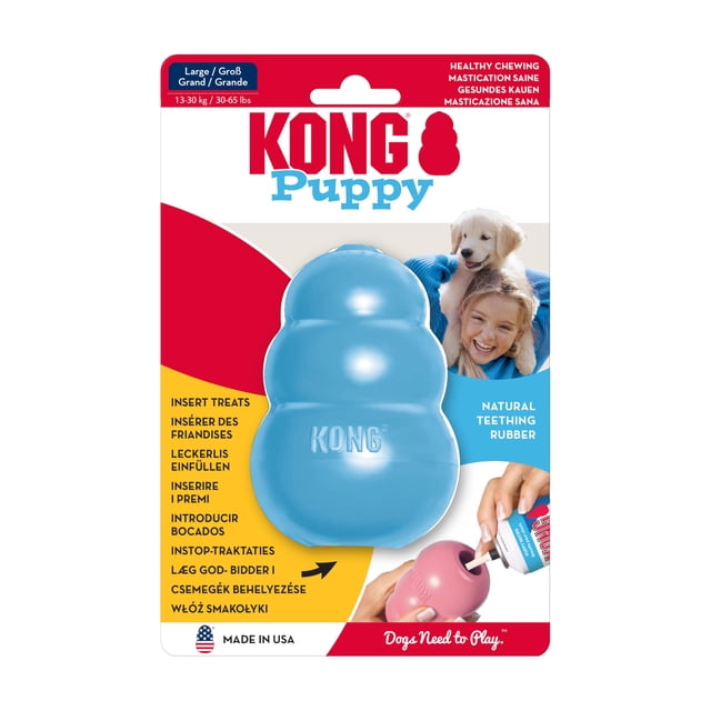 Goma de dentición natural Chew Toy KONG Puppy para perros grandes