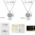 thumbnail image 2 of Genuine 1.0ct Heart Moissanite Pure Silver 925 Fashion Fine Necklace For Women Gift,Summer Engagement Birthday Charm Pendant Necklace, 2 of 8