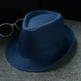 thumbnail image 2 of Baqcunre Clearance! Women's Sun Hats,Men and Women Jazz Hat Soild British Sun Hat Travel Sun Hat Blue, 2 of 3