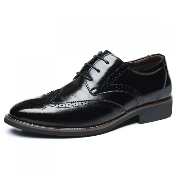 Men's Dress Shoes Classic Lace-Up Shoes Business Oxford Shoes for Men Wedding Party Fashion Wingtip Shoes