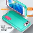 thumbnail image 4 of for iPhone 8 Plus Case,Case for iPhone 7 Plus/6S Plus/6 Plus Case with Build-in Kickstand,Heavy Duty Protection Shockproof Anti-Scratch Slim Fit Protective Sturdy Hard Cover,Grey/Green, 4 of 18