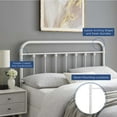 thumbnail image 6 of Modway Sage King Metal Headboard in White, 6 of 6